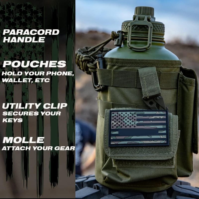 🎖️64oz Portable Cold & Hot Camouflage Tactical Portable Water Bottle– Reusable Drinkware