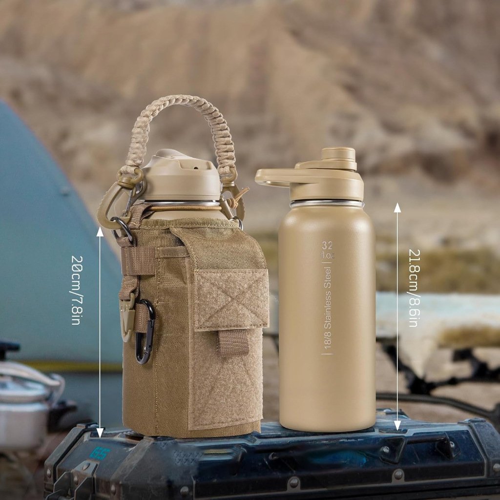 🎖️64oz Portable Cold & Hot Camouflage Tactical Portable Water Bottle– Reusable Drinkware