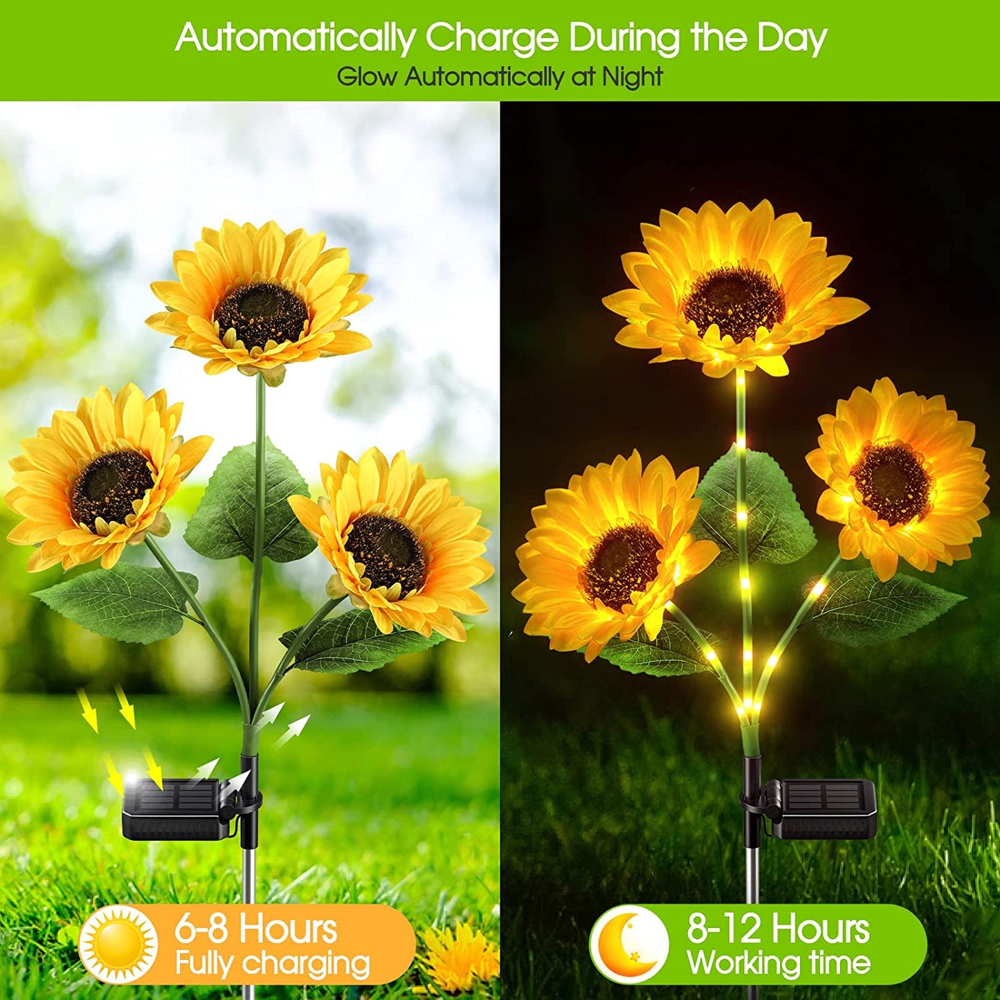 🎁LAST DAY SALE 49% OFF🔥Sunflower Solar Garden Stake Led Lights🌻