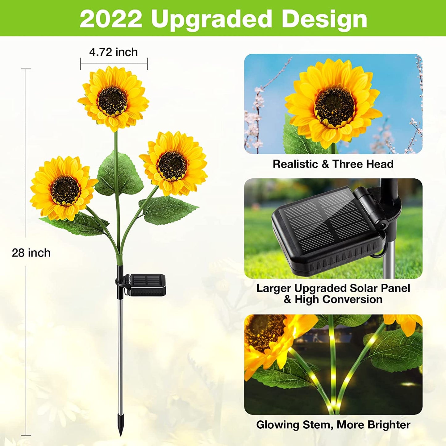 🎁LAST DAY SALE 49% OFF🔥Sunflower Solar Garden Stake Led Lights🌻